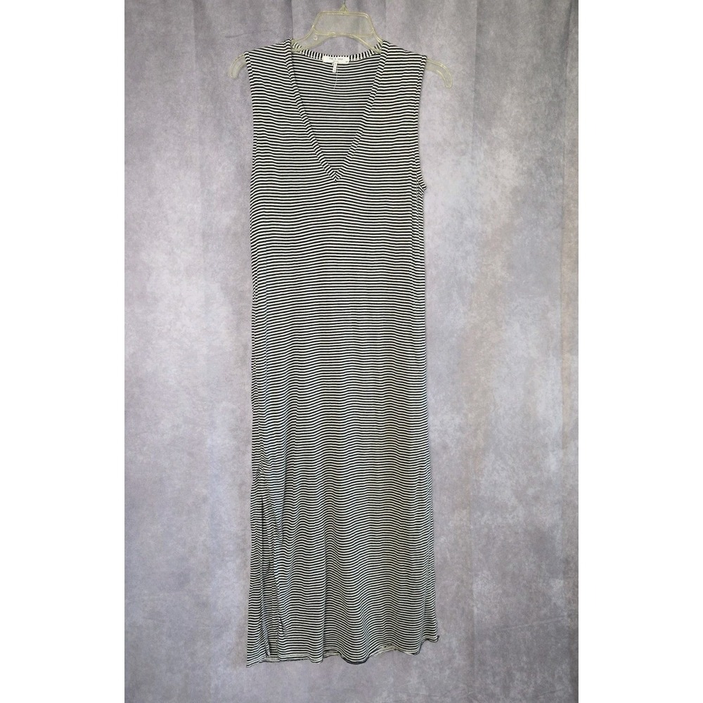 Rag & Bone Michal Striped Slub Jersey Midi Dress Sz S Casual Linen Blend